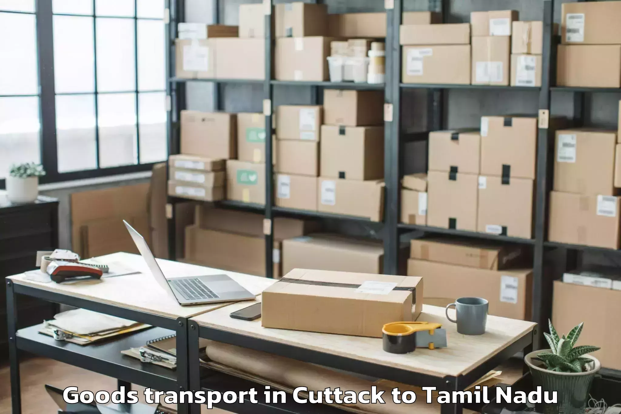 Professional Cuttack to Vettavalam Goods Transport